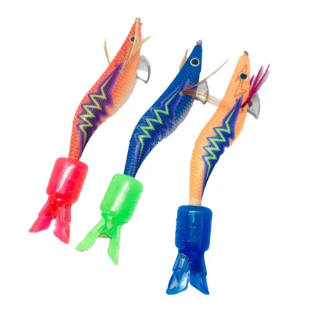 Leurre de pêche aux crevettes gabarits de crochet de calmar artificiel