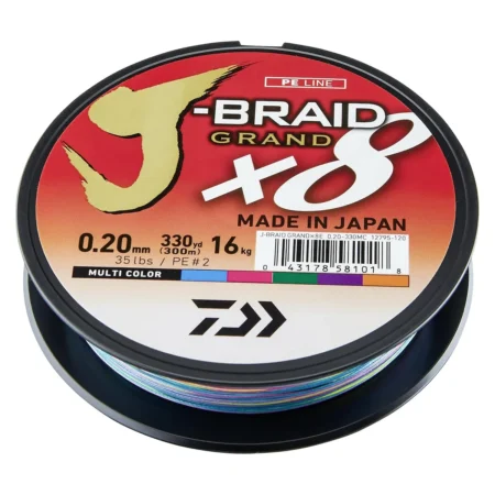 Daiwa J-Braid X8 Grand Multicolour – 300M-alt3