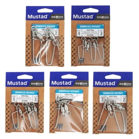 Émerillon à roulement à billes en acier inoxydable Mustad Demon-alt1