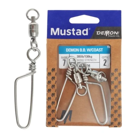 Émerillon à roulement à billes en acier inoxydable Mustad Demon-alt7