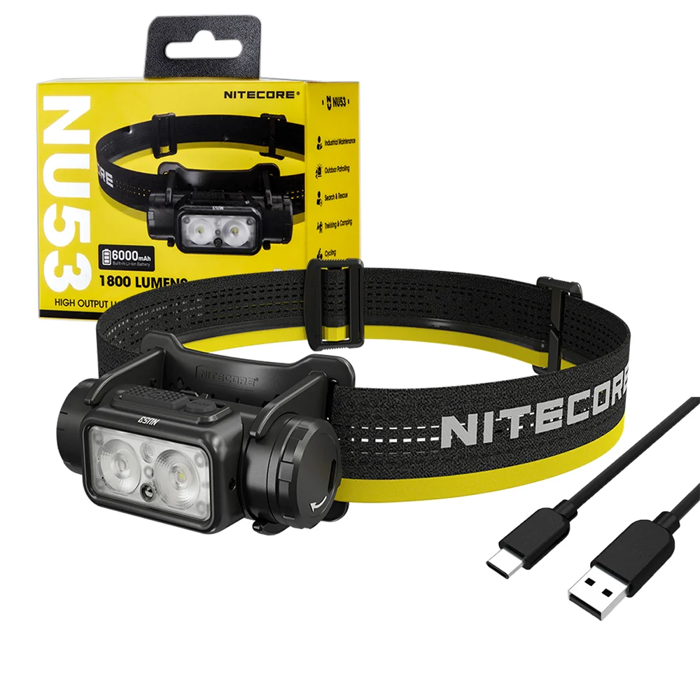 Lampe frontale Nitecore NU53 – 1800 lumens 1 Lampe frontale Nitecore NU53 – 1800 lumens
